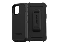 OtterBox Defender Series - Takakansi matkapuhelimelle - rosoinen - 50 % kierrätettyä muovia, polykarbonaatti, synteettinen kumi - musta malleihin Apple iPhone 13 mini 77-84372