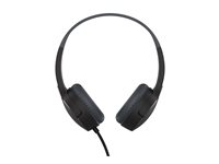 Belkin SoundForm Mini - Kuulokkeet mikrofonilla varustettu - korvien päällä - langallinen - 3,5 mm jakkiliitin - musta AUD004BTBK
