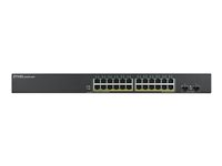 Zyxel GS1900-24HPv2 - Kytkin - smart - 24 x 10/100/1000 (PoE) + 2 x 10/100/1000 - telineeseen asennettava, seinään asennettava - PoE (170 W) GS190024HPV2-EU0101F