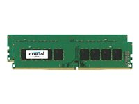 Crucial - DDR4 - pakkaus - 32 Gt: 2 x 16 Gt - DIMM 288 nastaa - 2400 MHz / PC4-19200 - CL17 - 1.2 V - puskuroimaton - non-ECC CT2K16G4DFD824A