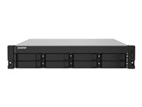 QNAP TS-832PXU - NAS-palvelin - 8 telineet - telineasennettava - SATA 6Gb/s - RAID RAID 0, 1, 5, 6, 10, 50, JBOD, 60 - RAM 4 Gt - Gigabit Ethernet / 2.5 Gigabit Ethernet / 10 Gigabit Ethernet - iSCSI tuki - 2U TS-832PXU-RP-4G