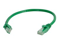 C2G Cat5e Booted Unshielded (UTP) Network Patch Cable - Kytkentäkaapeli - RJ-45 (uros) to RJ-45 (uros) - 50 cm - UTP - CAT 5e - valettu, piikitön, säikeinen - vihreä 83200