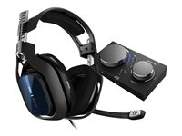 ASTRO A40 TR - For PS4 - kuuloke + mikrofoni - täysi koko - langallinen - 3,5 mm jakkiliitin - melua vaimentava - musta - sekä Astro MixAmp Pro TR 939-001661