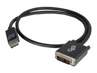 C2G 1m DisplayPort to Single Link DVI-D Adapter Cable M/M - DP to DVI - Black - DisplayPort -kaapeli - yksinkertainen yhteys - DisplayPort (uros) to DVI-D (uros) - 1 m - musta 84328