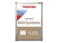 Toshiba N300 NAS - Kiintolevyasema - 8 Tt - sisäinen - 3.5" - SATA 6Gb/s - 7200 kierrosta/min - puskuri: 256 Mt HDWG480UZSVA