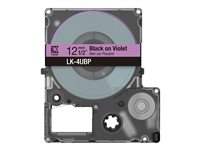 Epson LabelWorks LK-4UBP - Musta violetilla - Rulla (1,2 cm x 8 m) 1 kasetti(a) ripustuslaatikko - nauhakasetti malleihin LabelWorks LW-C410, LW-C610 C53S672101