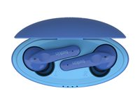 Belkin SoundForm Nano for Kids - Aidosti langattomat kuulokkeet mikrofonilla varustettu - korvansisäiset - Bluetooth - sininen PAC003BTBL