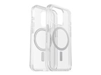 OtterBox Symmetry Series Clear - Takakansi matkapuhelimelle - MagSafe-yhteensopiva - polykarbonaatti, synteettinen kumi, hopeafosfaattilasi - kirkas malleihin Apple iPhone 15 Pro 77-93026