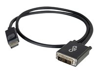 C2G 2m DisplayPort to Single Link DVI-D Adapter Cable M/M - DP to DVI - Black - DisplayPort -kaapeli - DisplayPort (uros) to DVI-D (uros) - 2 m - musta 84329