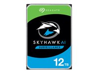 Seagate SkyHawk AI ST12000VE001 - Kiintolevyasema - 12 Tt - sisäinen - 3.5" - SATA 6Gb/s - puskuri: 256 Mt - sekä 3 vuoden Seagate Rescue Data Recovery ST12000VE001