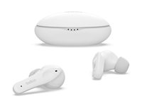Belkin SoundForm Nano for Kids - Aidosti langattomat kuulokkeet mikrofonilla varustettu - korvansisäiset - Bluetooth - valkoinen PAC003BTWH