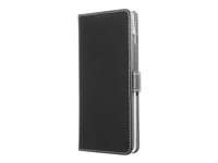 Insmat Flip Case - Läppäkansi matkapuhelimelle - aito nahka, paperi, pahvi, polykarbonaatti, alumiinifolio - musta malleihin Samsung Galaxy A51 5G 650-2869