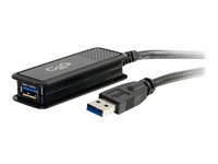 C2G 5m USB 3.0 USB-A Male to USB-A Female Active Extension Cable - USB-jatkojohto - USB Type A (uros) to USB Type A (naaras) - USB 3.0 - 30 V - 5 m - aktiivinen - musta 89943