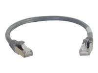 C2G Cat6a Booted Shielded (STP) Network Patch Cable - Kytkentäkaapeli - RJ-45 (uros) to RJ-45 (uros) - 5 m - STP - CAT 6a - valettu, piikitön, säikeinen - harmaa 89905