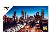Sony Bravia Professional Displays FW-75BZ40H - 75" Diagonaaliluokka (74.5" katseltava) LED-taustavalaistu LCD-näyttö - digital signage -ratkaisu - 4K UHD (2160p) 3840 x 2160 - HDR - heti kytketty LED - musta FW-75BZ40H/1