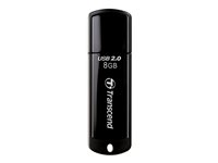 Transcend JetFlash 350 - USB Flash-asema - 8 Gt - USB 2.0 - musta TS8GJF350