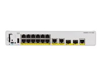 Cisco Catalyst 9200CX - Network Essentials - kytkin - kompakti - L3 - Hallinnoitu - 12 x 1000Base-T + 3 x 1000Base-T + 2 x 1 Gigabit / 10 Gigabit SFP+ (uplink) - telineeseen asennettava - UPOE+ C9200CX-12T-2X2G-E