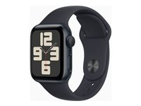 Apple Watch SE (GPS) - 2. sukupolvi - 40 mm - keskiyö - älykello kanssa urheiluranneke - fluoroelastomeeri - keskiyö pannan koko: M/L - 32 Gt - Wi-Fi, Bluetooth - 26.4 g MR9Y3KS/A