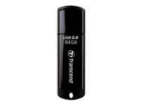 Transcend JetFlash 350 - USB Flash-asema - 64 Gt - USB 2.0 - musta TS64GJF350