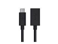 Belkin 3.0 USB-C to USB-A Adapter - USB-sovitin - 24 pin USB-C (uros) käännettävä to USB Type A (naaras) - USB 3.0 - 3 A - musta F2CU036BTBLK