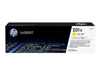 HP 201X - Tuottoisa - keltainen - alkuperäinen - LaserJet - väriainekasetti (CF402X) malleihin Color LaserJet Pro M252dn, M252dw, M252n, MFP M277c6, MFP M277dw, MFP M277n CF402X