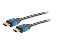 C2G 3ft HDMI Cable with Gripping Connectors - High Speed 4K HDMI Cable - 4K 60Hz - M/M - HDMI-kaapeli Ethernetillä - HDMI uros to HDMI uros - 91.4 cm - kaksoiseristetty - musta - 4K-tuki 29675