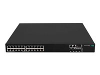 HPE FlexNetwork 5520 24G PoE+ 4SFP+ HI 1-slot Switch - Kytkin - L3 - Hallinnoitu - 24 x 10/100/1000 (PoE+) + 4 x 1 Gigabit / 10 Gigabit SFP+ - telineeseen asennettava - PoE+ (720 W) - CTO R8M28A