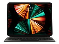 Apple Magic Keyboard - Näppäimistö- ja kalvokotelo - sekä kosketuslevy - taustavalaisu - Apple Smart connector - QWERTY - Kansainvälinen englanti - musta malleihin Apple 12.9-inch iPad Pro (3rd gen, 4th gen, 5th gen, 6th gen), 13-inch iPad Air (M2) MJQK3Z/A