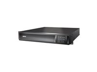 APC Smart-UPS X 1000 Rack/Tower LCD - UPS (telineasennettava) - Vaihtovirta 230 V - 800 watti(a) - 1000 VA - RS-232, USB - lähtöliittimet: 8 - 2U - musta SMX1000I