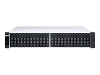 QNAP ES2486dc - NAS-palvelin - 24 telineet - telineasennettava - SAS 12Gb/s - RAID RAID 0, 1, 5, 6, 10, 50, JBOD, 60, RAID TP - RAM 128 Gt - Gigabit Ethernet / 10 Gigabit Ethernet - iSCSI tuki - 2U ES2486DC-2142IT-128G