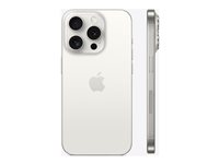 Apple iPhone 15 Pro - 5G älypuhelin - Kaksois-SIM / sisäinen muisti 512 Gt - OLED-näyttö - 6.1" - 2556 x 1179 pikseliä (120 Hz) - 3 takakameraa 48 MP, 12 MP, 12 MP - front camera 12 MP - valkoinen tiotaani MTV83QN/A