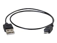 C2G USB Charging Cable - USB-virtakaapeli - USB (vain virta) uros to Micro-USB Type B (power only) uros - 46 cm - musta 81708