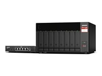 QNAP TS-873A - NAS-palvelin - 8 telineet - SATA 6Gb/s - RAID RAID 0, 1, 5, 6, 10, 50, JBOD, 60 - RAM 8 Gt - 2.5 Gigabit Ethernet - iSCSI tuki - sekä QSW-1105-5T switch TS-873A-SW5T