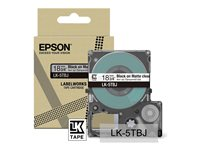 Epson LabelWorks LK-5TBJ - Musta ja kirkas matta - Rulla (1,8 cm x 8 m) 1 kasetti(a) ripustuslaatikko - nauhakasetti malleihin LabelWorks LW-C410, LW-C610 C53S672066