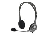 Logitech Stereo H111 - Kuuloke + mikrofoni - korvien päällä - langallinen 981-000593