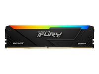 Kingston FURY Beast RGB - DDR4 - moduuli - 8 Gt - DIMM 288 nastaa - 3600 MHz / PC4-28800 - CL17 - 1.35 V - puskuroimaton - non-ECC KF436C17BB2A/8
