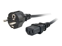 C2G Universal Power Cord - Virtajohto - power CEE 7/7 (uros) to power IEC 60320 C13 - 10 m - valettu - musta 88547