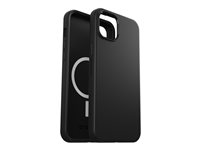 OtterBox Symmetry Series - Takakansi matkapuhelimelle - MagSafe-yhteensopiva - polykarbonaatti, synteettinen kumi, hopeafosfaattilasi - musta malleihin Apple iPhone 14 Plus, 15 Plus 77-94124