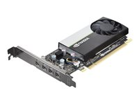 NVIDIA T1000 - Näytönohjain - T1000 - 4 Gt GDDR6 - PCIe 3.0 x16 - 4 x Mini DisplayPort malleihin ThinkCentre M75t Gen 2; ThinkStation P348; P350; P358; P520; P620 4X61E26088