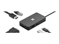 Microsoft USB-C Travel Hub - Telakointiasema - USB-C - VGA, HDMI - GigE - kaupallinen 1E4-00004