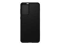 OtterBox Strada Series - ProPack Packaging - läppäkansi matkapuhelimelle - nahka, polykarbonaatti - varjon musta malleihin Samsung Galaxy S21+ 5G 77-82135