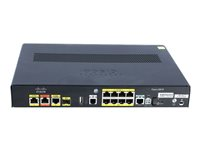 Cisco 891F - - reititin - - ISDN/Mdm 8-porttinen kytkin - 1GbE - telineeseen asennettava C891F-K9