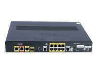 Cisco 891F - Reititin - ISDN/Mdm 8-porttinen kytkin - 1GbE - telineeseen asennettava C891F-K9