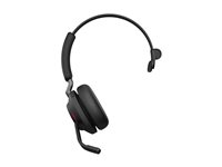 Jabra Evolve2 65 UC Mono - Kuulokkeet + mikrofoni - korvien päällä - muunneltava - Bluetooth - langaton - USB-A - melua vaimentava - musta - sekä latausalusta 26599-889-989