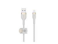 Belkin BOOST CHARGE - Salamakaapeli - USB uros to Lightning uros - 2 m - valkoinen CAA010BT2MWH