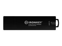 Kingston IronKey D500SM - USB Flash-asema - salattu - 64 Gt - USB 3.2 Gen 1 - TAA-yhteensopiva IKD500SM/64GB