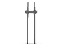 Multibrackets M Pro Dual Pole Floorbase - Teline malleihin LCD-näyttö - muovi, alumiini, teräs - musta -näytön koko: 65"-90" - lattialla seisova 7350073738960