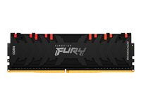 Kingston FURY Renegade RGB - DDR4 - moduuli - 8 Gt - DIMM 288 nastaa - 3600 MHz / PC4-28800 - CL16 - 1.35 V - puskuroimaton - non-ECC - musta KF436C16RBA/8
