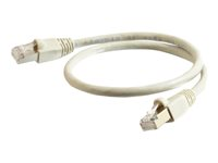 C2G Cat6a Booted Shielded (STP) Network Patch Cable - Kytkentäkaapeli - RJ-45 (uros) to RJ-45 (uros) - 5 m - STP - CAT 6a - valettu, piikitön, säikeinen - harmaa 89905