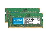 Crucial - DDR4 - pakkaus - 16 Gt: 2 x 8 Gt - SO-DIMM 260-pin - 2400 MHz / PC4-19200 - CL17 - 1.2 V - puskuroimaton - non-ECC malleihin Apple iMac with Retina 5K display (vuoden 2017 keskivaihe) CT2K8G4S24AM